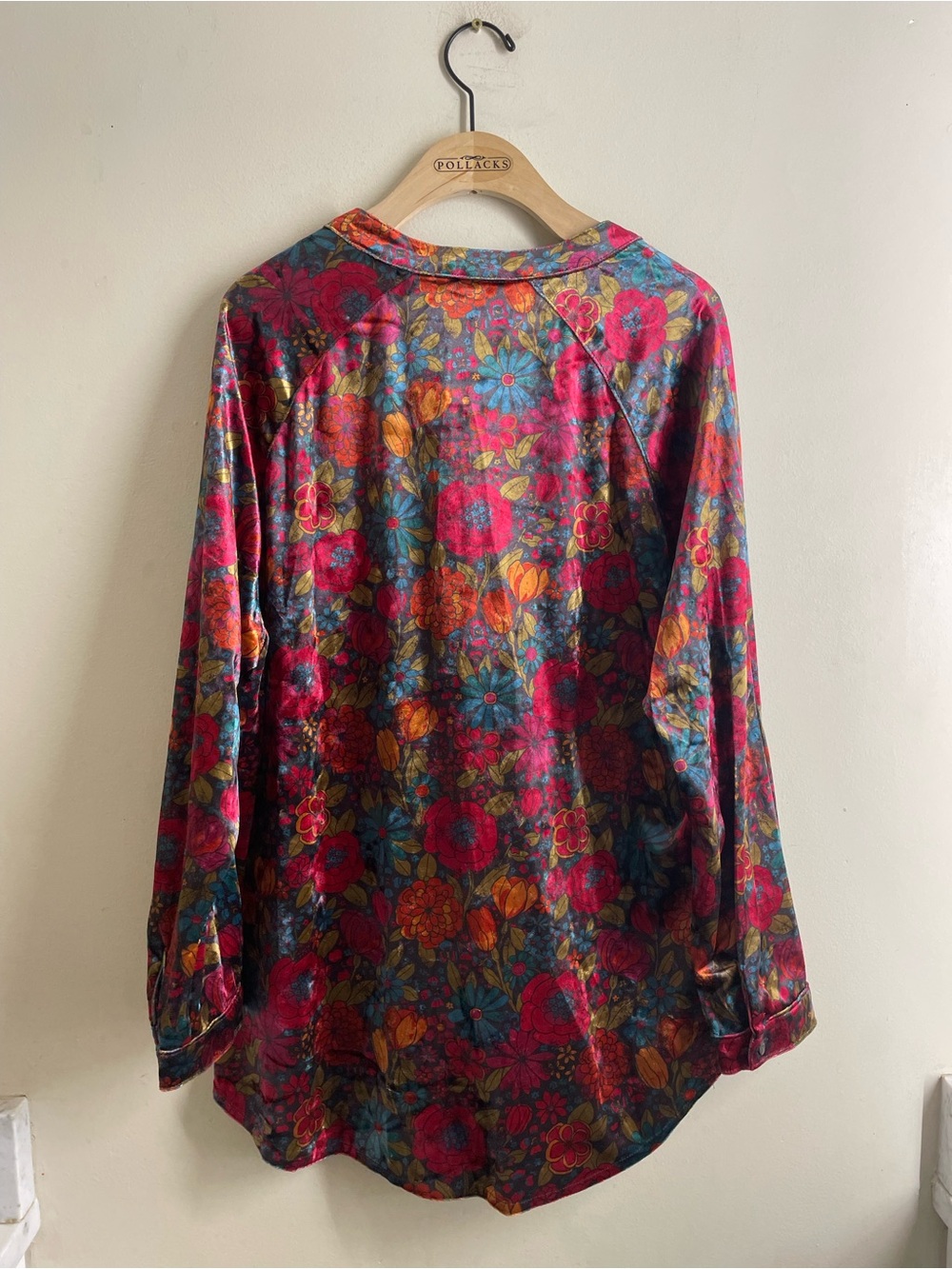 Natural Life Long Velvet Tunic Button Up Top Oversized Silky Soft size (XS) NWT - Picture 2 of 10